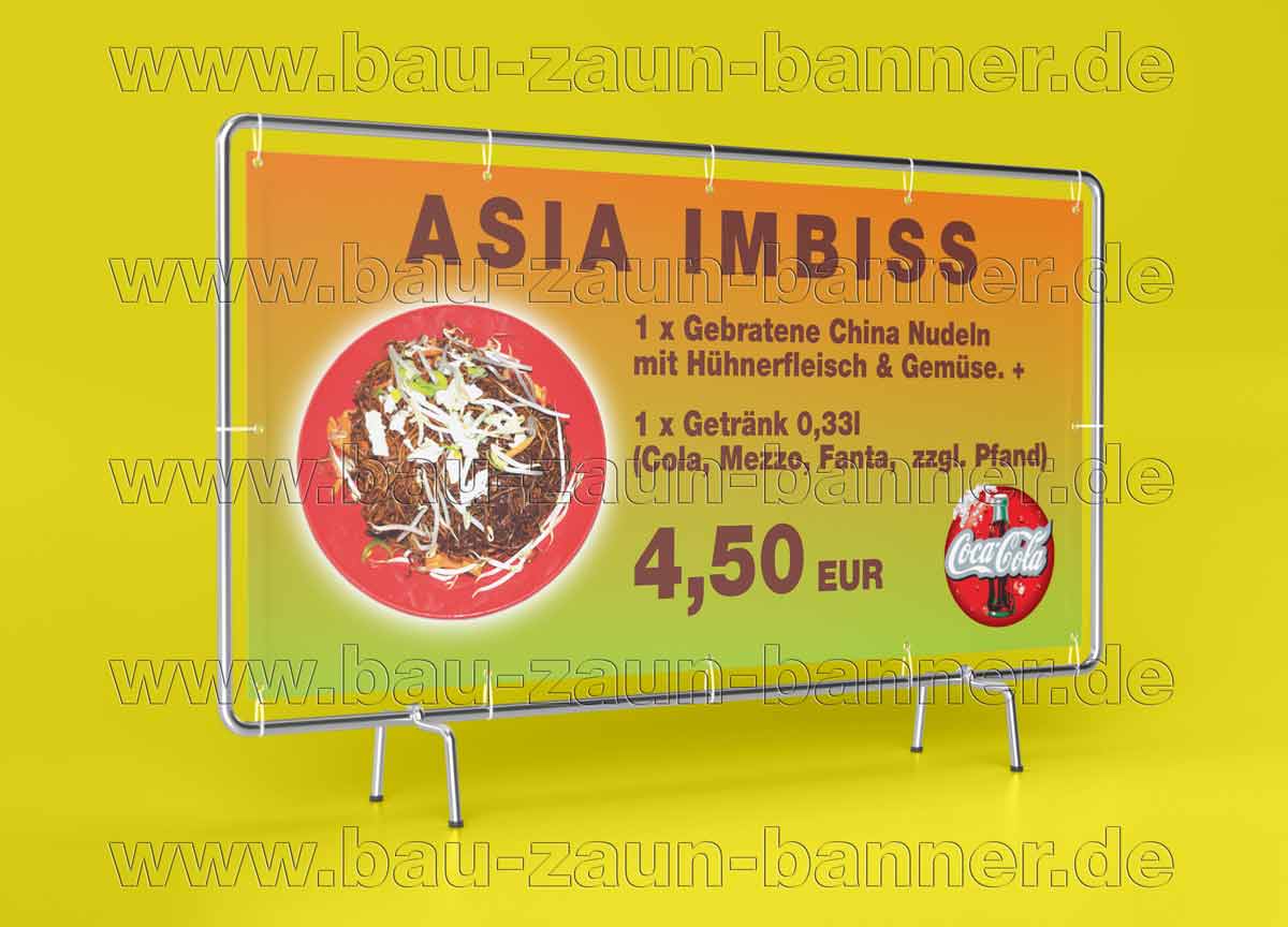 Bauzaunbanner Asia Imbiss
