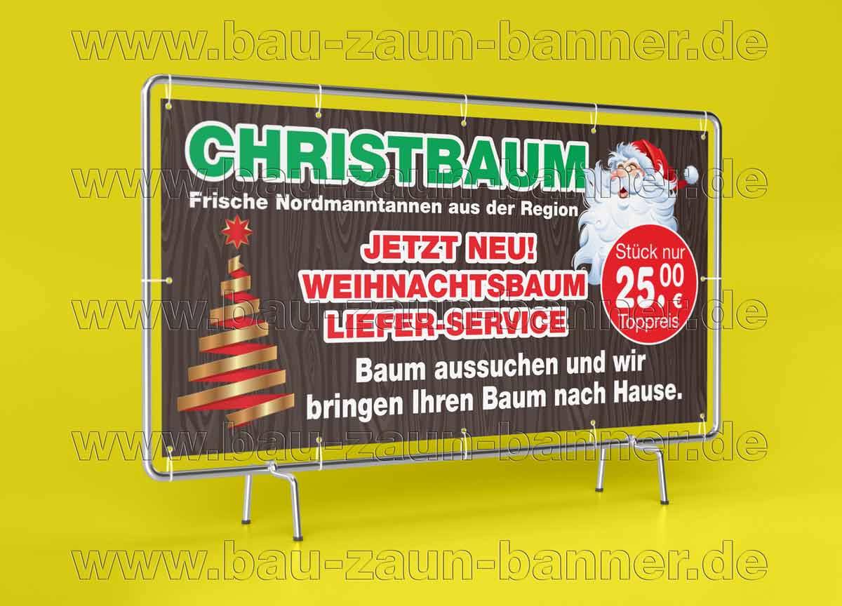 Bauzaunbanner Schild Banner Weihnachtsbäume-zu-Verkaufen Christbäume-zu-Verkaufen Weihnachtsbaum-Verkauf Christbaum-Verkauf