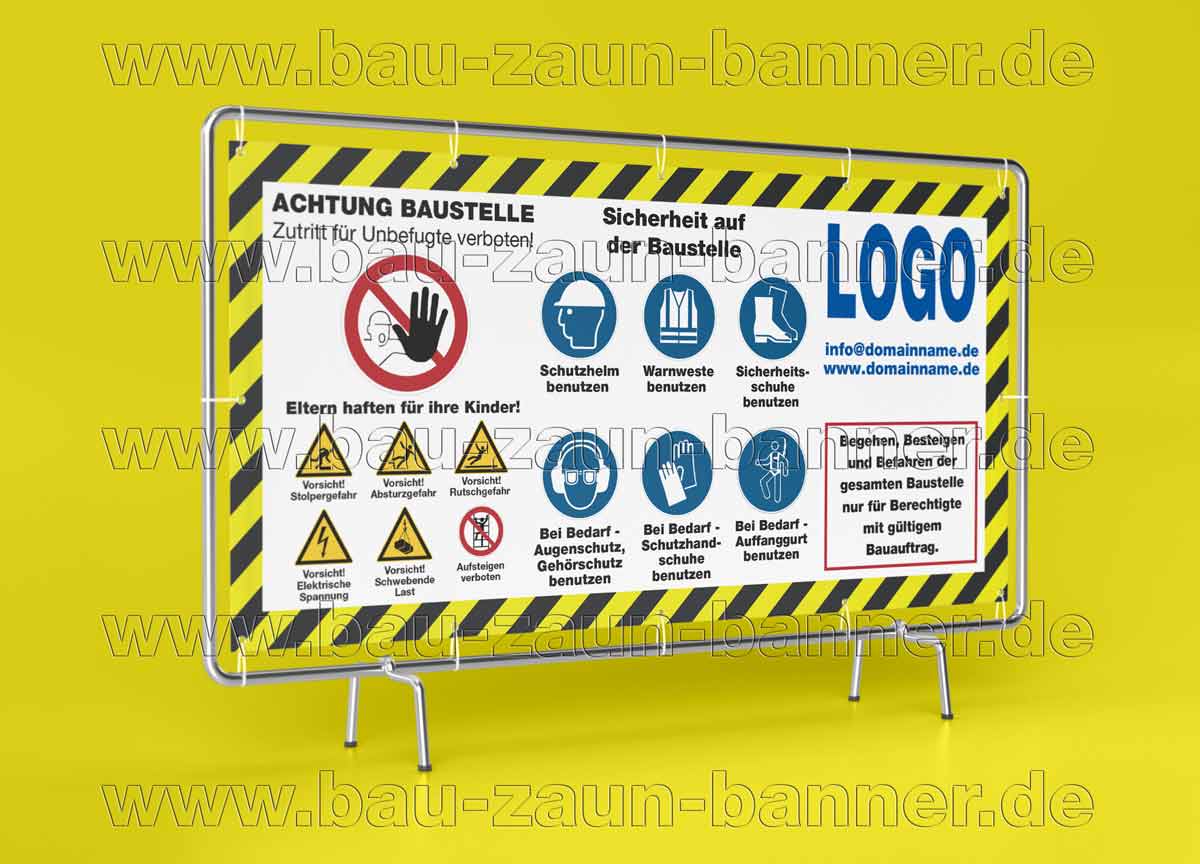 Warnzeichen für Baustelle
