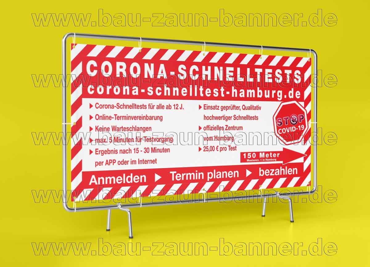 Corona-Schnelltest-Banner